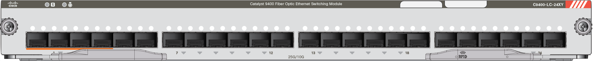 Cisco Catalyst 9400 Series 20-port 25 Gigabit Ethernet (SFP28) Line Card (C9400-LC-24XY)