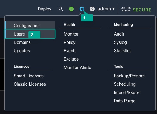 Firewall Management Center Users