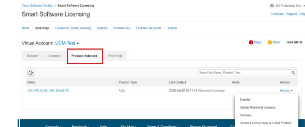 Copy the Reservation Return Code to CSSM and Remove the Product Instance