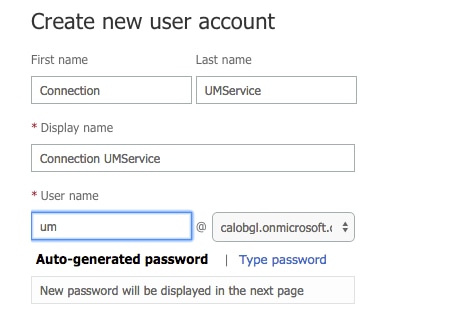 Create New User Account