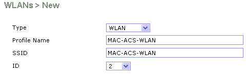 Configure a New WLAN Enable MAC Filtering