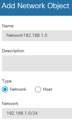 Network192.168.1.0 object.