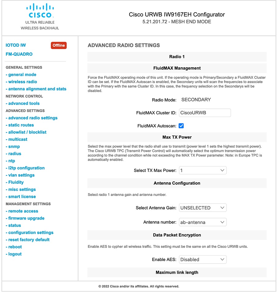 Cisco Ultra Reliable Wireless Backhaul For Catalyst IW Access Points