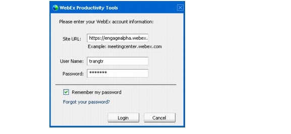 Webex Outlook Plugin Disabled