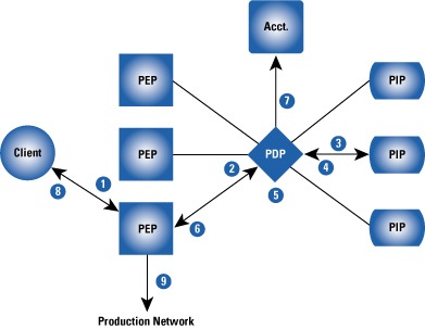 Figure 1: A Client Connects to a AAA-Protected Network
