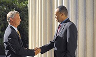 Two men shaking hands