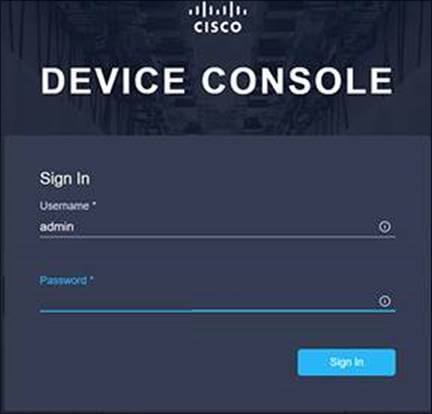 Device console log in