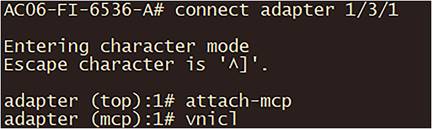 vnicl command in fabric interconnect.