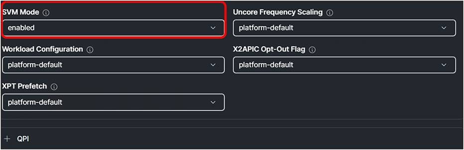 BIOS profile settings for AMD CPUs.