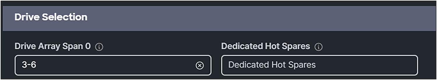 Drive selection for the drive group.