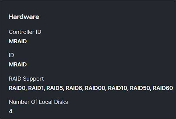 Storage controller detailed information.
