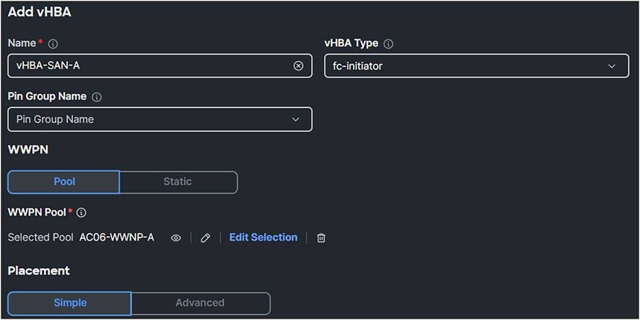 SAN connectivity policy