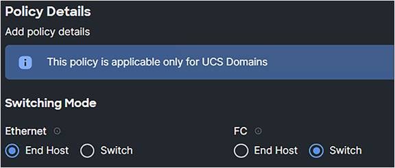 Domain profile switching mode.