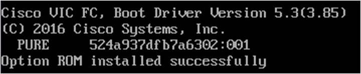Legacy boot screenshot of boot from SAN.