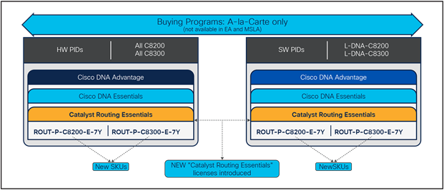 Catalyst Routing Essentials SKUs