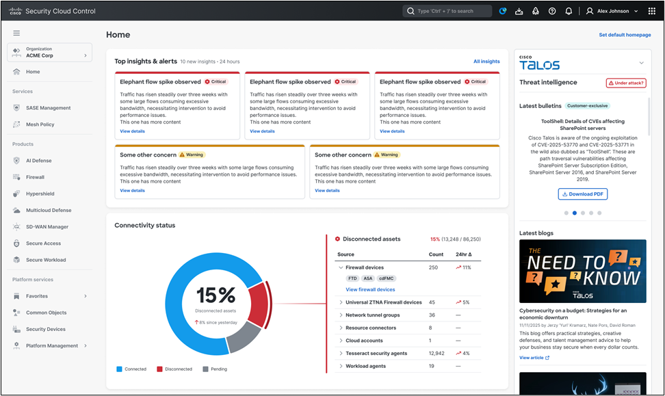 AI-powered cloud management - unify a broad range of security enforcement points, including 3rd party firewall policies
