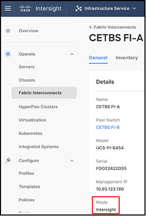 Fabric interconnect setup for Cisco Intersight Managed Mode