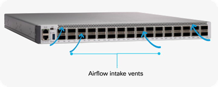 Airflow on the Catalyst 9500 and 9500 high-performance switches