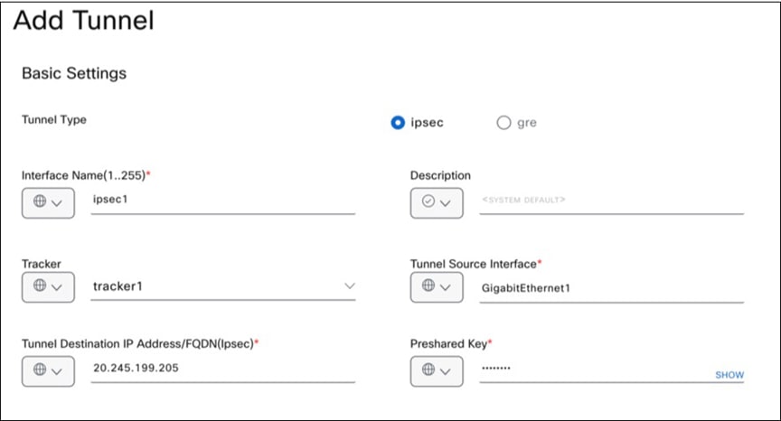 Providing basic tunnel information