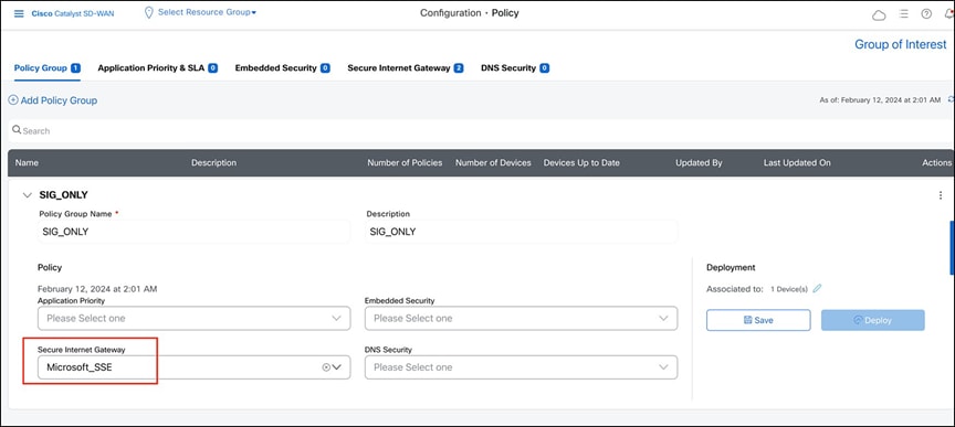 Attaching the “Microsoft_SSE” template