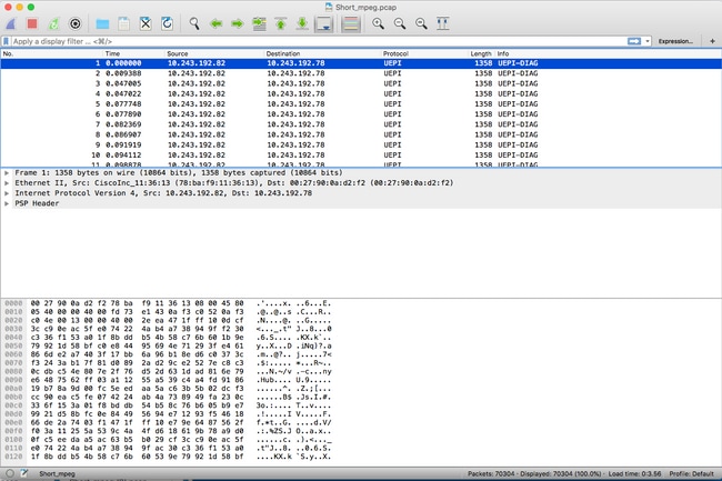 Convert A Sniffer Trace To Mpeg Video File Viewable With Vlc Cisco