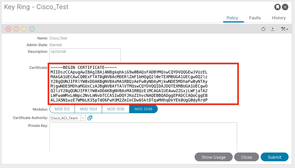 Configure ACI APIC GUI HTTPS Certificate - Cisco