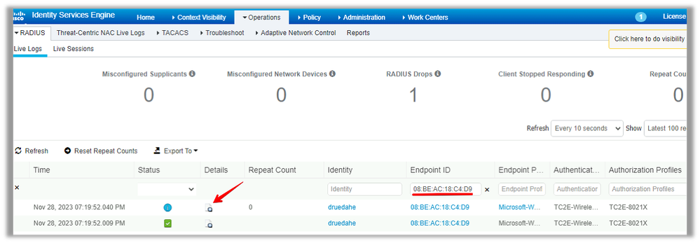 ISE Verification