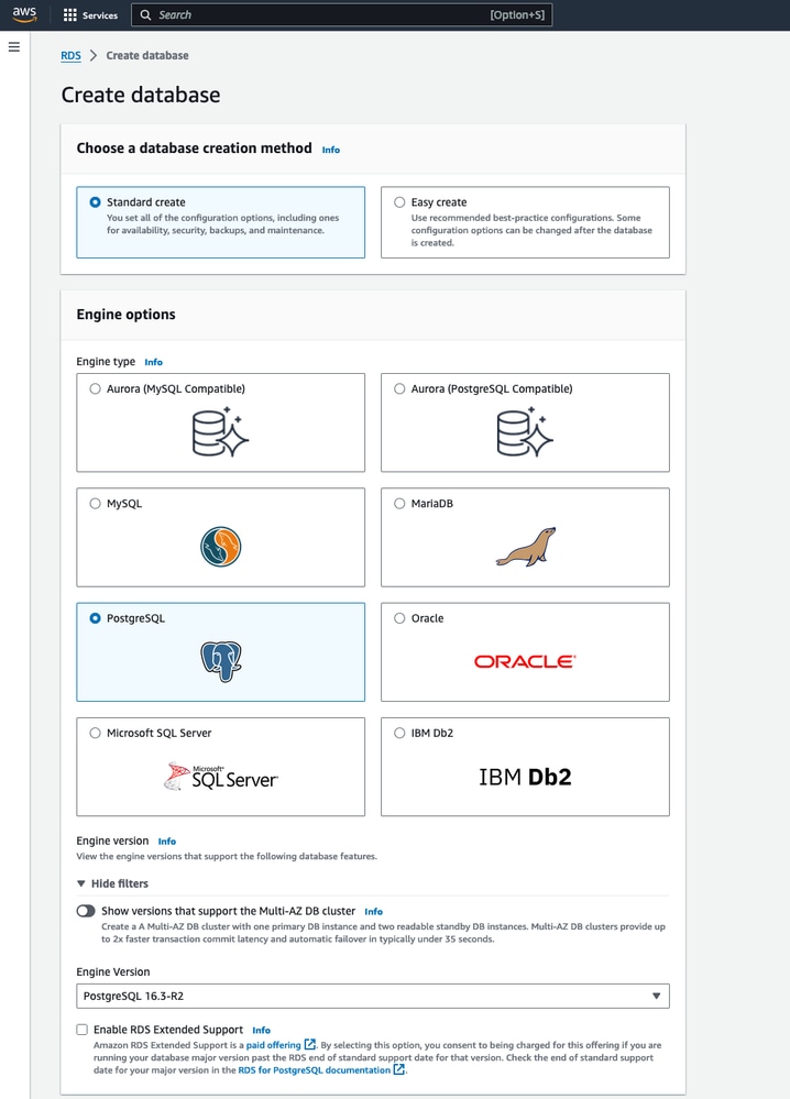 RDS Database Setup