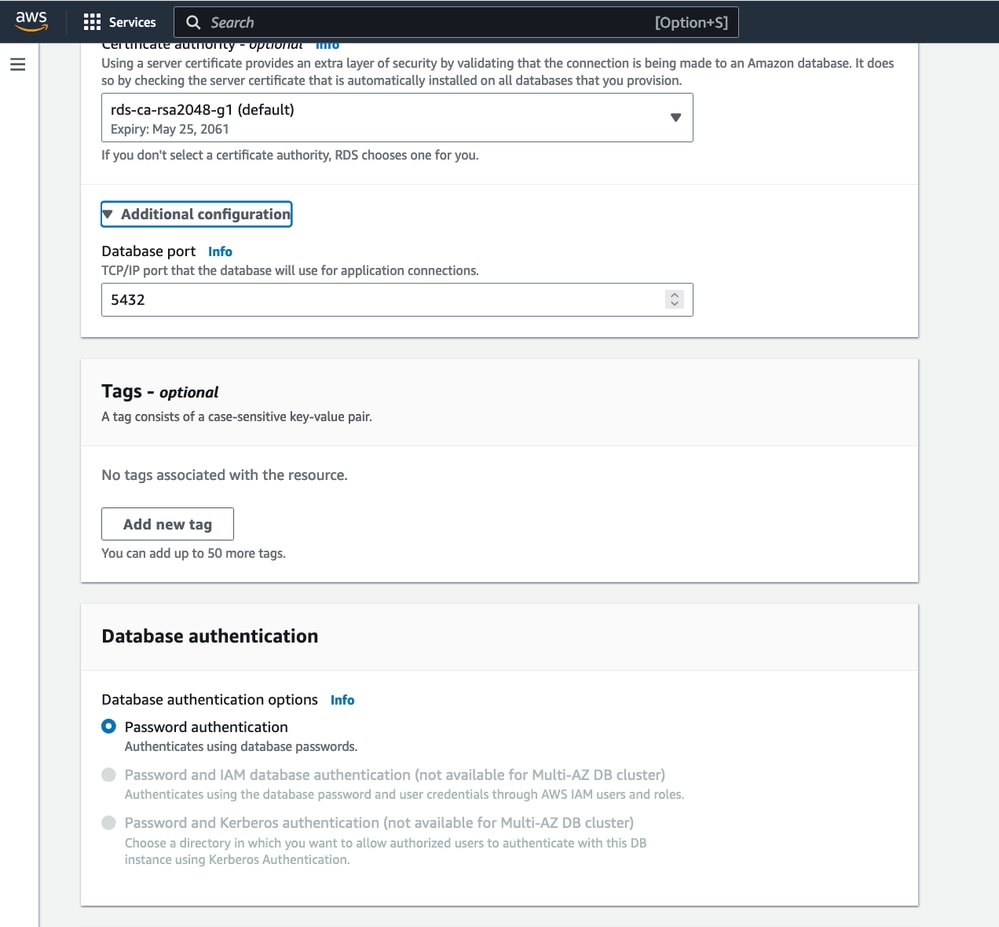 Database Authentication