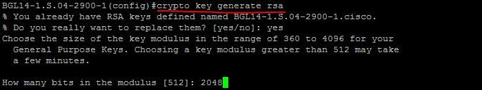 Crypto Key Generate Rsa Command Cisco