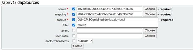 Integrazione LDAP CMS - Crea nuova origine LDAP con dati