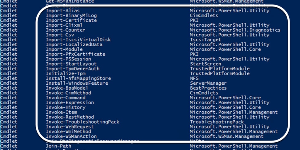 PowerShell di output CLI