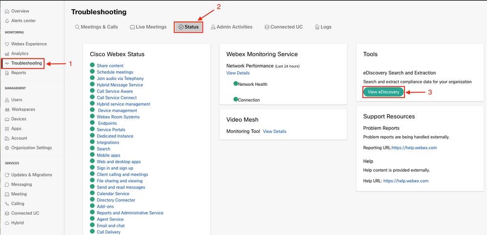 Troubleshooting - View eDiscovery