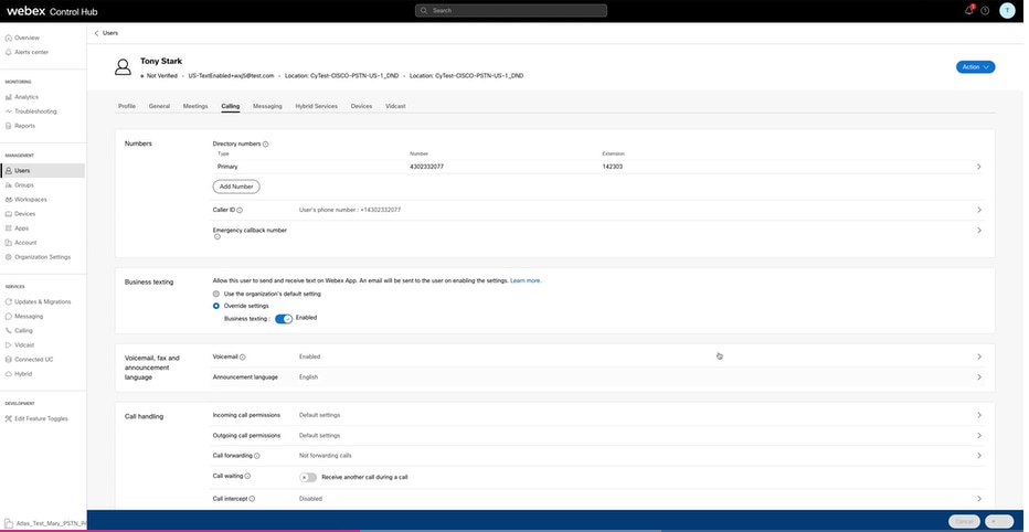 Substituir Alternar nas Configurações do Usuário