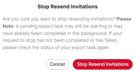 Stop Resend Invitations Option