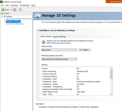 manage 3d setting on amd java