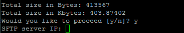 Chiedi conferma per l'identificazione del server SFTP