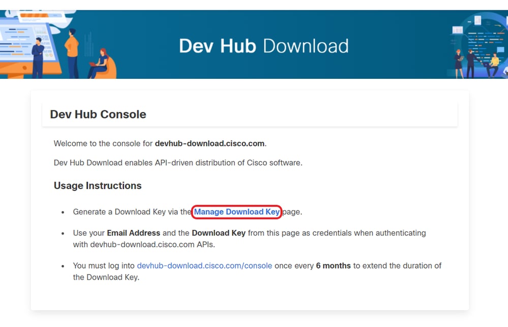 Dev Hub-Download-Seite