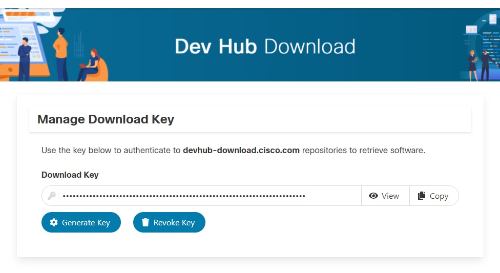 Dev Hub-Downloadschlüssel