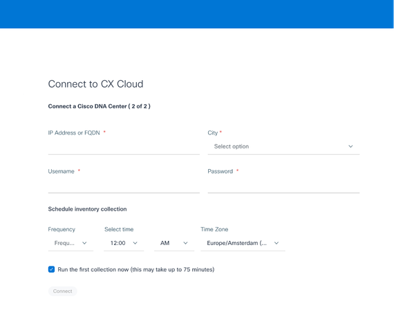 Connect to CX Cloud