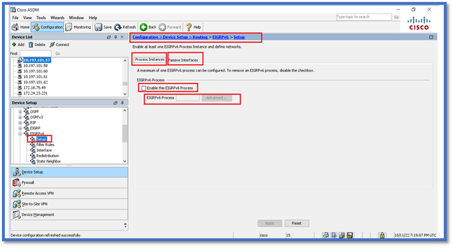 Procesinstanties en passieve interfaces