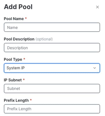 Aggiungi pool IP