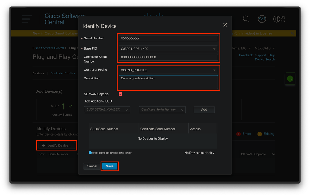 Device Identification Form