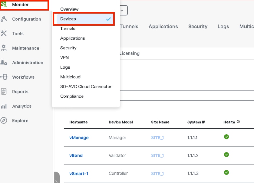 Monitore a filtragem de URL da GUI do vManage.