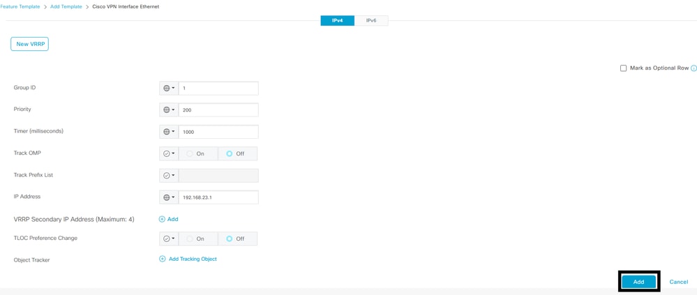 VRRP Configuration Example Primary Device