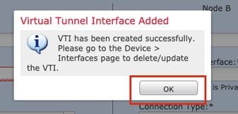 Verificar se a interface de túnel virtual foi adicionada