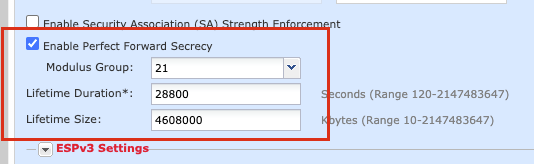 Abilita Perfect Forward Secrecy