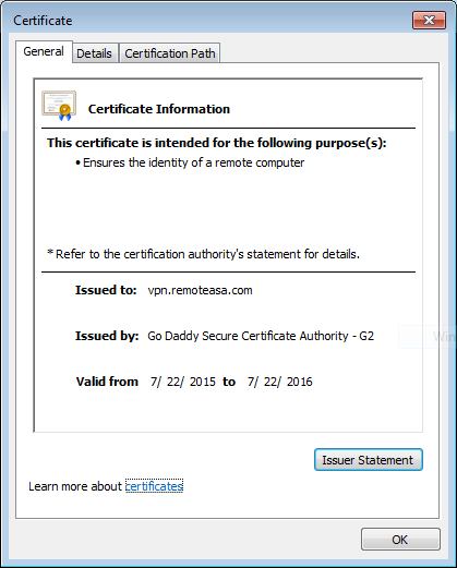 Asa Vpn Certificate