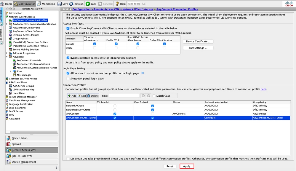 cisco anyconnect configuration