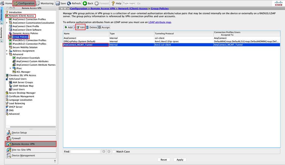 set up vpn with cisco anyconnect mobility client